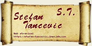 Stefan Tančević vizit kartica